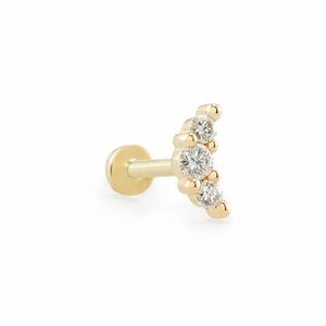 Kendra Scott Orion Mini 14k Yellow Gold Single Stud Earring in White